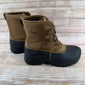 Staheekum Mens Insulated Snow Boots Brown Black -20F 200g Thinsulate Size 12 NEW